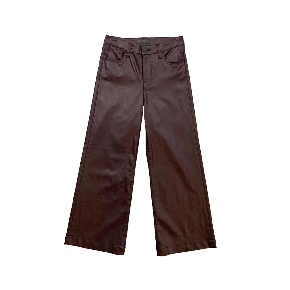Kut From The Kloth Jeans Womens 0 Raisin Meg High Rise Coated Wide Leg Pocket
